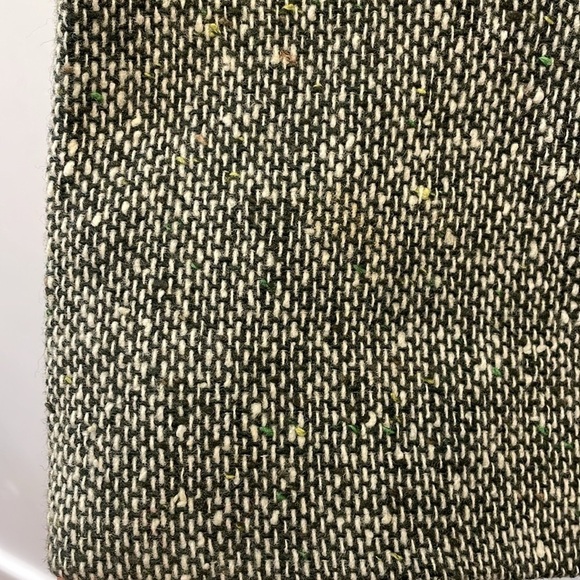 Valentino Roma tweed wool mini skirt dark green speckled vintage size S - Picture 2 of 14